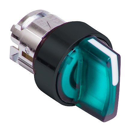 Cabeçote Para Comutador Luminoso Ø22Mm Plástico, 3 Posições Retorno Por Mola, Verde ZB5AK1733 SCHNEIDER