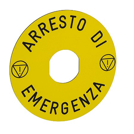 Etiqueta Circular Plastica D60 Com Gravacao Em Italiano ZBY9630 SCHNEIDER