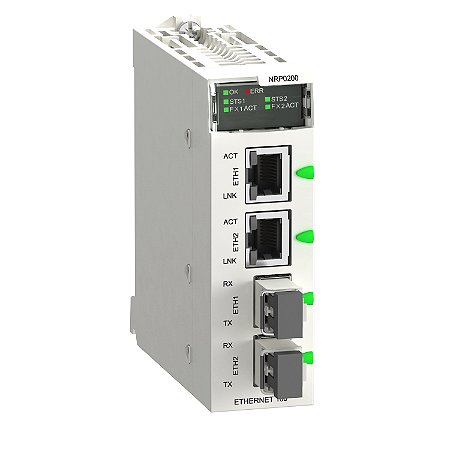 Modulo X80 - Conversor De Fibra Multimodo 2Fo Lc - 2Eth Rj - 2Km BMXNRP0200 SCHNEIDER