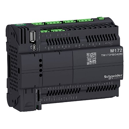 Controlador Lógico Programável Sem Display - 12 Entradas / 12 Saídas Digitais + 12 Entradas / 6 Saídas Analógicas - Ethernet - 24 Vdc TM172PBG42RI SCHNEIDER