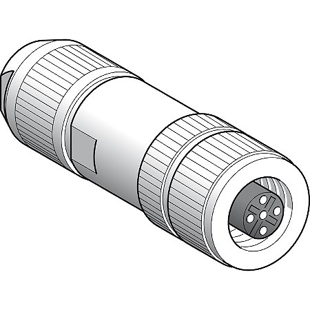 Conector M12 Femea Reto 5 Polos Blindado XZCC12FDB50R SCHNEIDER
