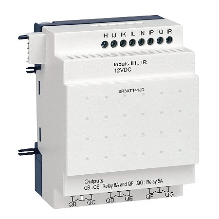 Modulo De Expansão Para Zelio Logic Sr3 - 8 Entradas/6 Saídas Digitais - 12 Vdc SR3XT141JD SCHNEIDER