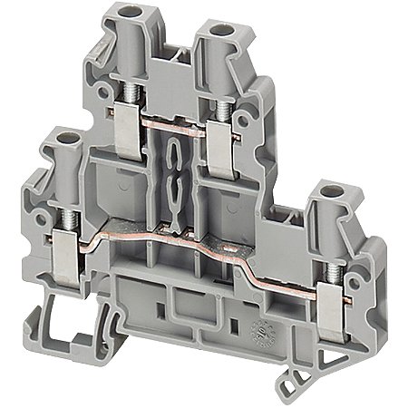 Conector Parafuso 2 Niveis 4Mm2 4 Pontos Cinza NSYTRV44D SCHNEIDER