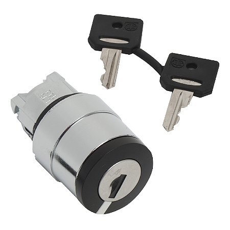 Cabeçote Para Comutador Ø22Mm Metálico, 2 Posições Fixas, Com Chave ZB4BG414 SCHNEIDER