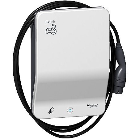 Carregador Veicular Evlink Smart Wallbox - 22 Kw - Cabo T2 Acoplado - Rfid EVB1A22PCRI SCHNEIDER