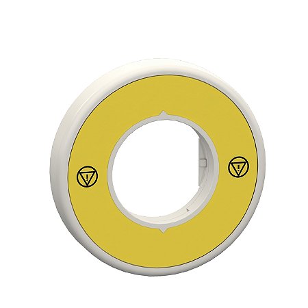 Etiqueta Luminosa Ø60Mm, Plástica, Amarela, Led Branco E Vermelho, Sem Gravação, 24Vca/Cc ZBY9W3B140 SCHNEIDER