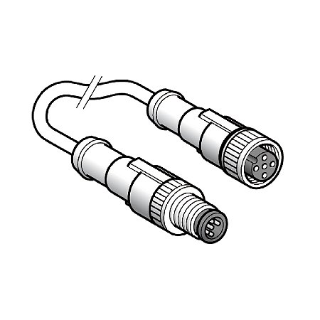 Cabo Com Conector Macho M12/Fem M12 2M XZCR1511040A2 SCHNEIDER