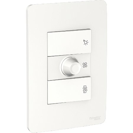 Conjunto Variador Eletronico Para Ventilador 127V + 2 Int Paralelos 10Ax Pl/Br S71312129 SCHNEIDER