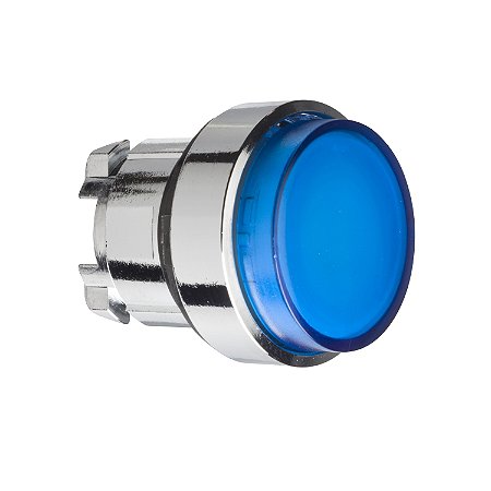 Cabeçote Para Botão Luminoso Modular Ø22Mm Metálico, Saliente, Para Lâmpada Ba9S, Azul ZB4BW16 SCHNEIDER