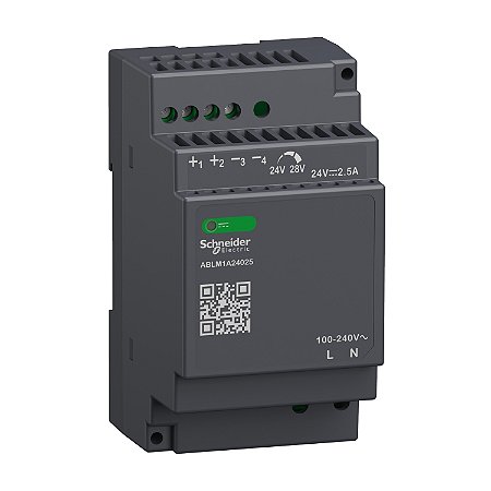 Fonte De Alimentação - 24 Vdc - 2,5 A - 60 W - 100/240 Vac - Monofásica ABLM1A24025 SCHNEIDER