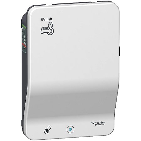 Carregador Veicular Evlink Smart Wallbox - 22 Kw - T2S + Tomada Doméstica 10A - Rfid EVB1A22P4ERI SCHNEIDER