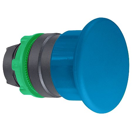 Cabeçote Para Botão Ø22Mm Plástico, Retorno Por Mola, Cogumelo Ø40Mm, Azul ZB5AC6 SCHNEIDER