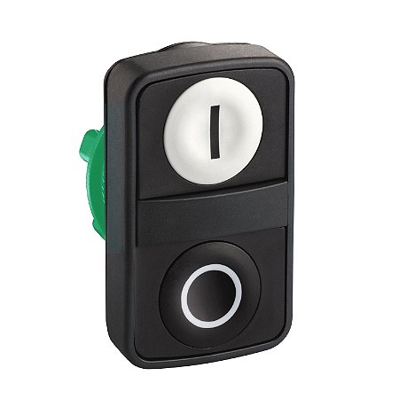 Cabeçote Para Botão Duplo Ø22Mm Plástico, Retorno Por Mola, Branco "I", Preto "O" ZB5AA7121 SCHNEIDER