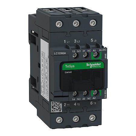 Tesys D Contactor 3P 80A Ac-3 Up To 440V Coil 24-60V Ac/Dc Everlink LC1D80ABNE SCHNEIDER