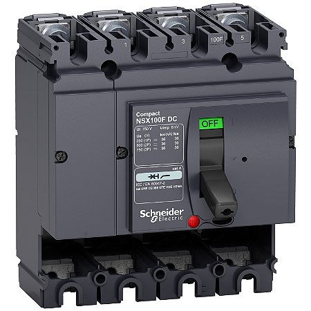Circuit Breaker Basic Frame, Compact Nsx100F Dc, 36 Ka At 750 Vdc, 100 A, Without Trip Unit, 4 Poles LV438008 SCHNEIDER