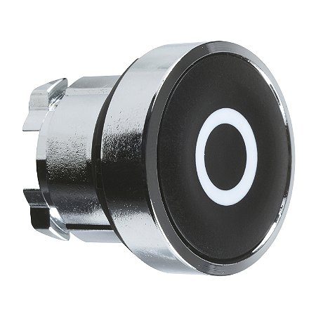 Cabeçote Para Botão Ø22Mm Metálico, Faceado, Retorno Por Mola, Preto, "O" ZB4BA232 SCHNEIDER