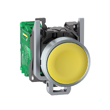 Botao Metalico Wireless Com Pastilha Amarela ZB4RTA5 SCHNEIDER