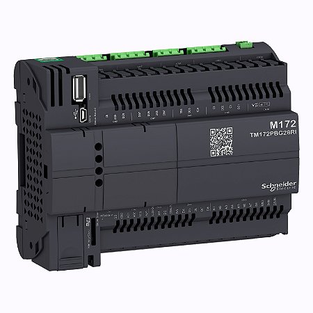 Controlador Lógico Programável Sem Display - 8 Entradas / 8 Saídas Digitais + 8 Entradas / 4 Saídas Analógicas - Ethernet - 24 Vdc TM172PBG28RI SCHNEIDER