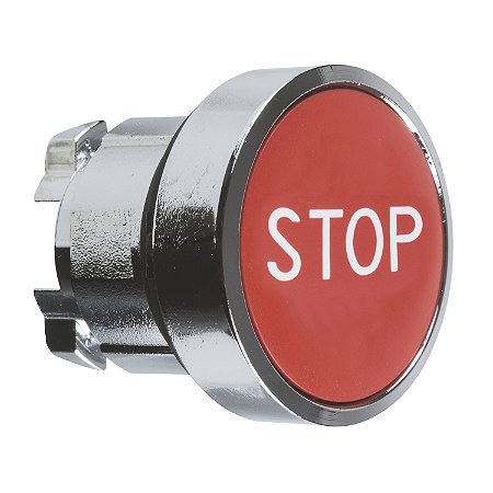 Cabeçote Para Botão Ø22Mm Metálico, Faceado, Retorno Por Mola, Vermelho, "Stop" ZB4BA434 SCHNEIDER