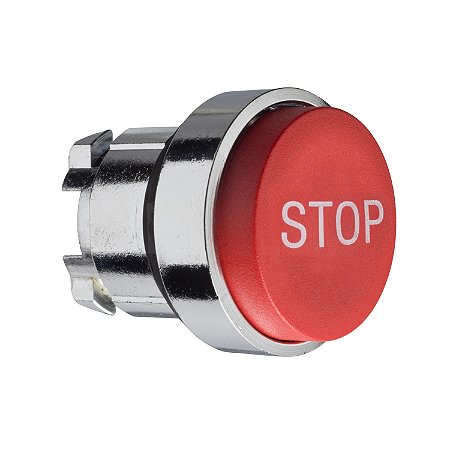 Cabeçote Para Botão Ø22Mm Metálico, Saliente, Retorno Por Mola, Vermelho, "Stop" ZB4BL434 SCHNEIDER