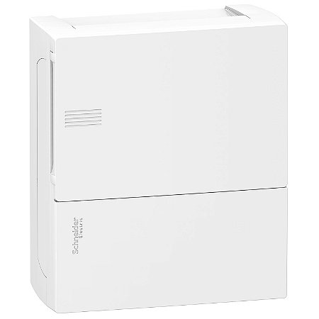 Quadro De Distribuicao Mini Pragma Sobrepor 1 Fila 8 Modulos Porta Opaca MIP10108 SCHNEIDER