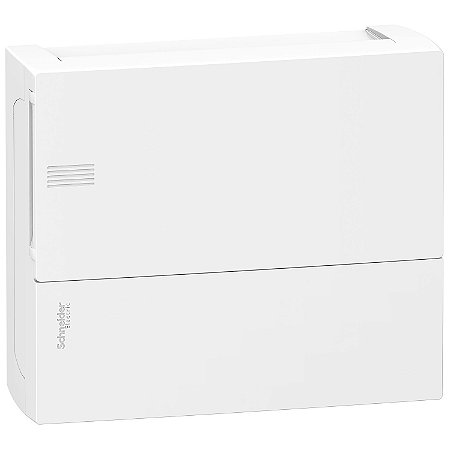 Quadro De Distribuicao Mini Pragma Sobrepor 1 Fila 12 Modulos Porta Opaca MIP10112 SCHNEIDER
