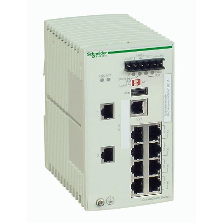 Switch Gerenciavel Connexium 8Portas Tx2 Portas Sfpgigabit TCSESM103F2LG0 SCHNEIDER