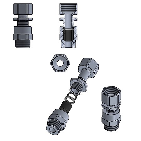 Prensa Cabo Uga2F Bsp 2 1/2" P/ Range 42,5-50Mm Aço Inox 316