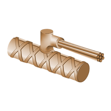 Molde Para Solda Exotérmica Cabo 25Mm2 A Ferro De Construção 1/2" MPD1/2.25-2 Exosolda