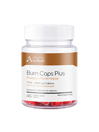 Burn Caps Plus - 45 cápsulas ( 200mg de cafeína)