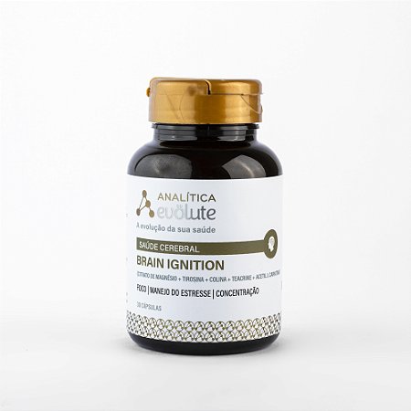 Brain ignition Evölute | 30 Cápsulas | MG CITRATO 80MG + TIROSINA 200MG + COLINA 82,5MG + TEACRINE 100MG + ACETIL L CARNITINA 100MG