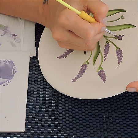 Aula Online de pintura em cerâmica - Lavanda