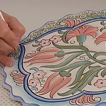 Aula Online de pintura em cerâmica - Iznik