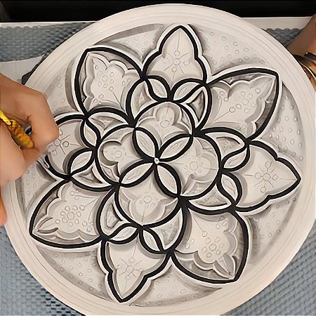 Aula Online de pintura em cerâmica - Marroquino