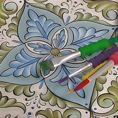 Aula Online de pintura em cerâmica - Italiano Verde