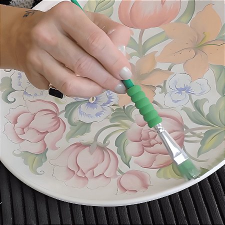Aula Online de pintura em cerâmica - Floral