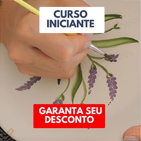 Combo Aula Online Pintura em Cerâmica - Curso Iniciante