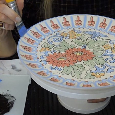 Aula Online de pintura em cerâmica - Oriental