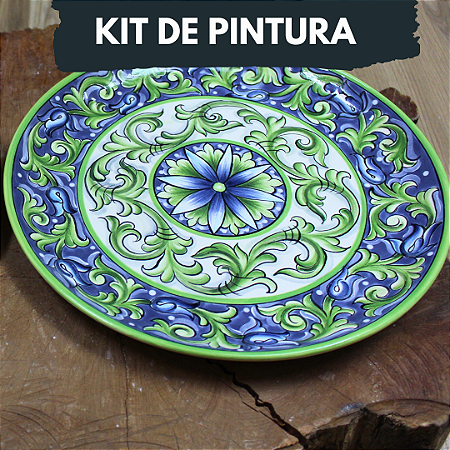 Kit de pintura em cerâmica - Italiano verde