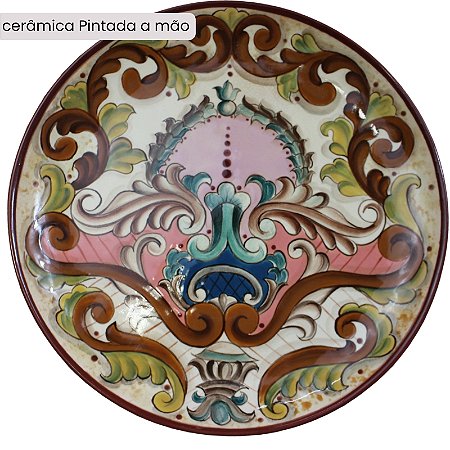 Peça feita à mão por Paula Rizzo - Prato Pintura Italiana