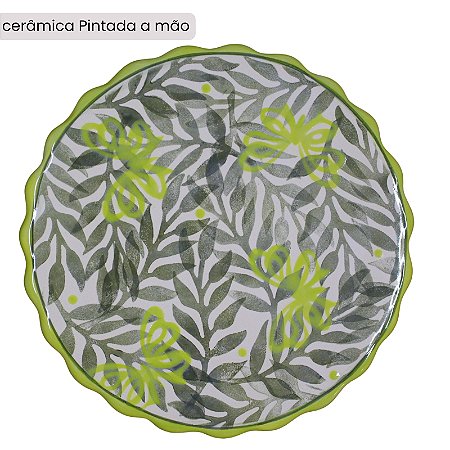 Peça feita à mão por Paula Rizzo - Folhas