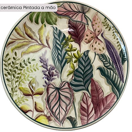 Peça feita à mão por Paula Rizzo - Folhagens