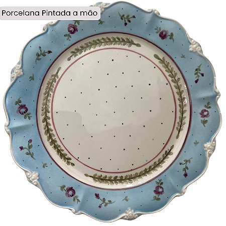 Peça feita à mão por Paula Rizzo - Rosas na Porcelana