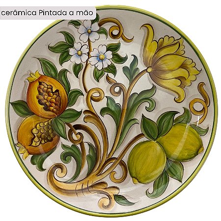 Peça feita à mão por Paula Rizzo - Floral & Romã