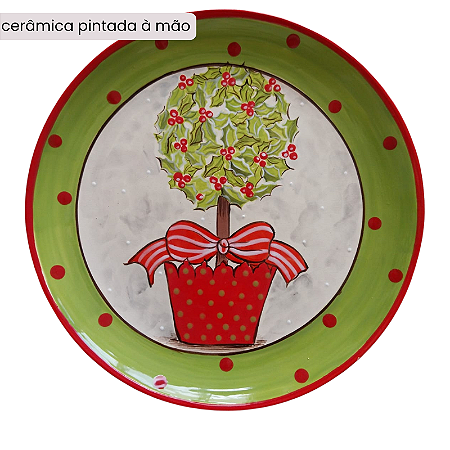 Prato de refeição - Natal #5 Topiaria