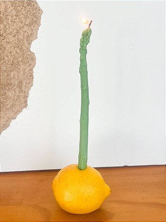 VELA CASTIÇAL ASPARGO - DECORATIVA