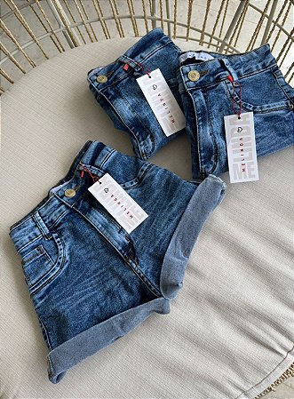 SHORTS JEANS HOT LAYCRA BARRA VIRADA