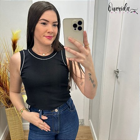 Blusa Regata Ribana Preto