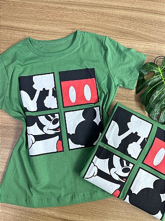 T-shirts estampada Mickey Verde