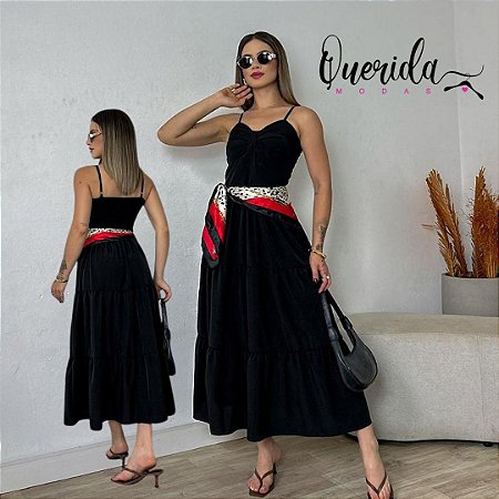 Vestido Laço Mid Preto